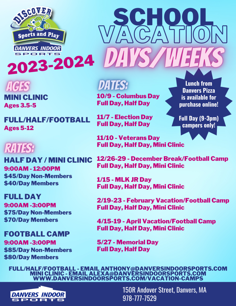 VACATION CAMPS Danvers Indoor Sports